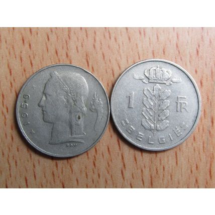 Belgium 1959 1 Frank Belgie (Dutch - Flemish Text) Coin
