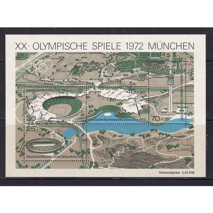 GERMANY 1972 OLYMPIC GAMES 6th SERIES MINIATURE SHEET MNH SG MS1625