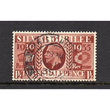 George V - 1935 - 1½d Red-Brown (sg455) Used (CHRISTCHURCH 1935 Postmark)