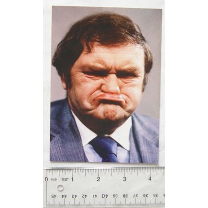 1980s postcard Les Dawson by Stan Rosenlund