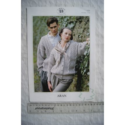 Vintage: Chevy 1221 His & Hers cardigans, aran, 32-44 inch, 81-112 cm