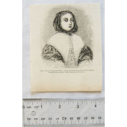 1860s engraving - Oliver Cromwell's wife