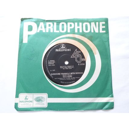 7" 1969,CILLA BLACK.SURROUND YOURSELF WITH SORROW, PARL R 5759.LONDON BRIDGE.NM