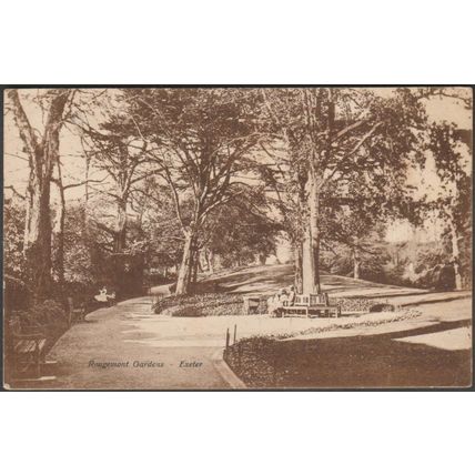 Rougemont Gardens, Exeter, Devon, 1924 - Postcard
