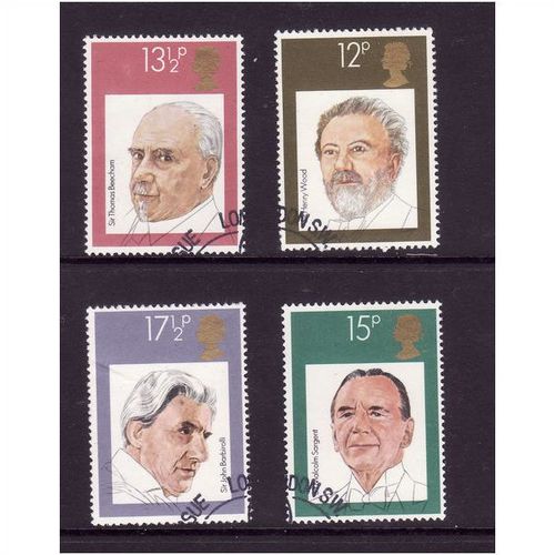 GREAT BRITAIN 1980 MUSIC CONDUCTORS SG1130/1133 SET 4 VALS FINE USED #3