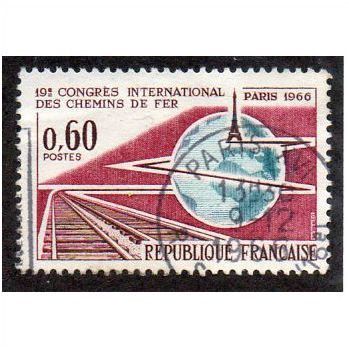 FRA 1966 60c 'RAILWAY CONGRESS' FINE USED (EBID10832)