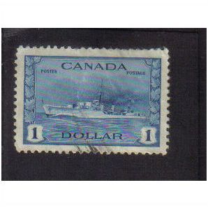 1942 canada hms cossack $1 f/u sg388