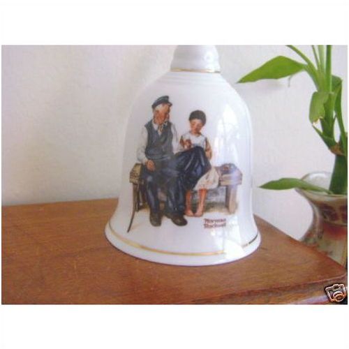 Norman Rockwell "The Lighthouse Keeper's Daughter" 7" Porcelain Bell Excellent!