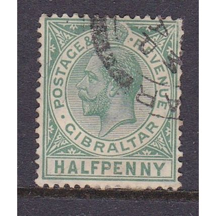 GIBRALTAR 1921-7 GEORGE V MULTI SCRIPT CA WMK 1/2d USED SG89 #1