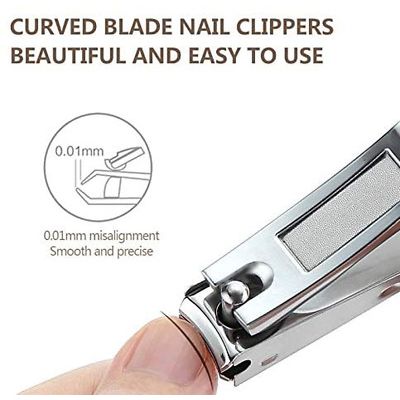 8Pcs Manicure Pedicure Nail Care Set Cutter Clippers Kit PU Case Mens Ladies