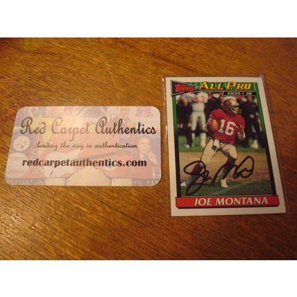 1991 Topps, Autograph Card, W/COA, JOE MONTANA, 49ers