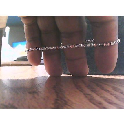 Pink Rhinestone Elastic Tennis Bracelet