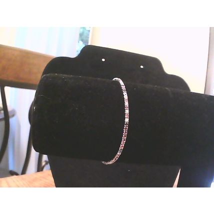 Pink Rhinestone Elastic Tennis Bracelet