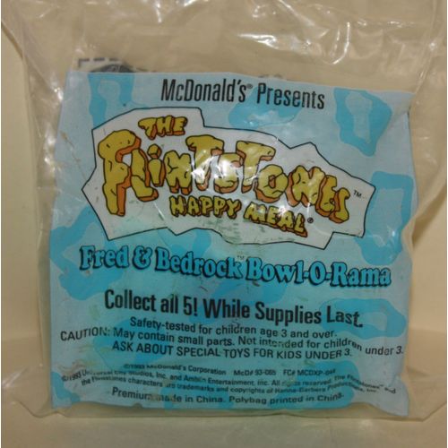 1994 McDonalds The Flintstones Fred & Bowl O Rama Mint in Package