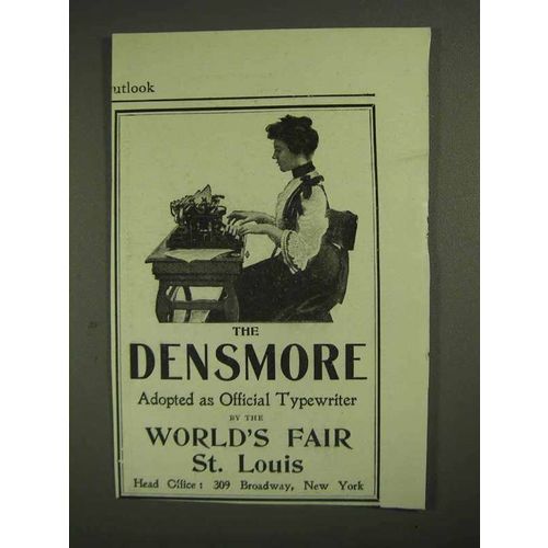 1903 Densmore Typewriter Ad - World's Fair St. Louis