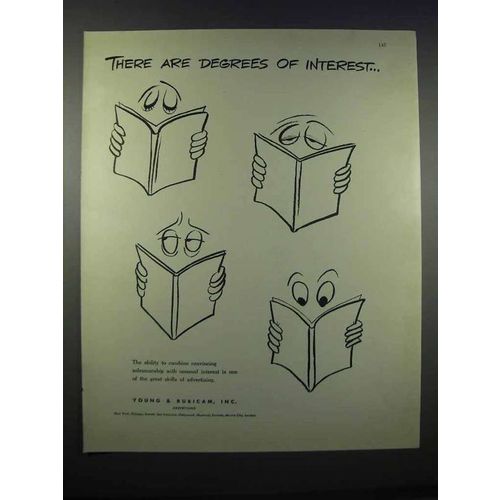 1946 Young & Rubicam Inc. Ad - Degrees of Interest