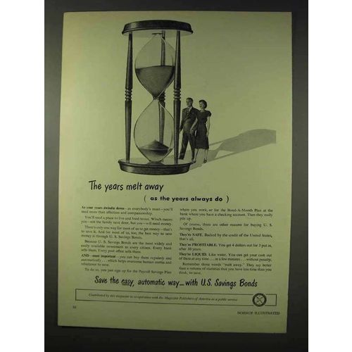 1947 U.S. Savings Bonds Ad - The Years Melt Away