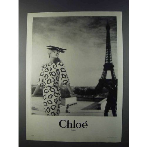 1980 Chloe Paris Fashion Ad - Eiffel Tower