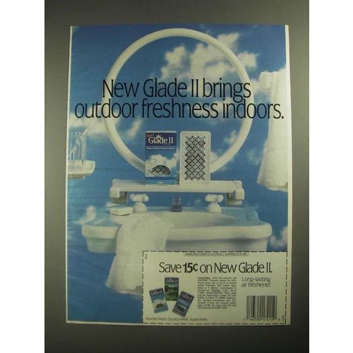 1987 Glade II Air Freshener Ad - Outdoor Freshness Indoors