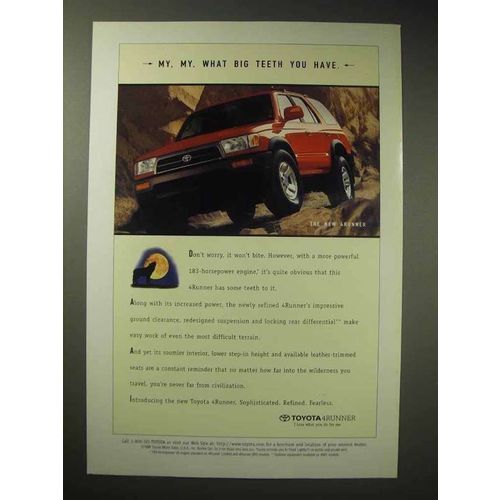 1996 Toyota 4Runner Ad - What Big Teeth You Have