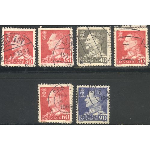 Denmark 1961 - SG435 /437/438a/439a/440a/443a - King Frederik 1X - used