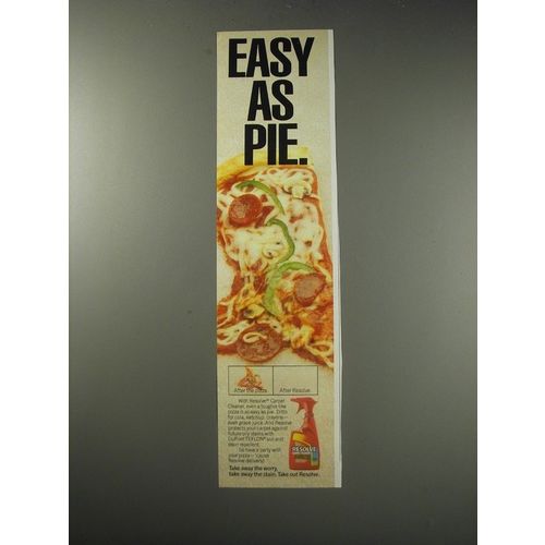 1991 Resolve Carpet Cleaner Ad - Easy as pie