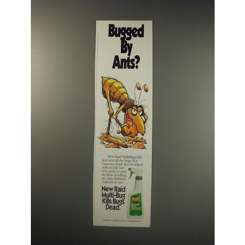 1991 Raid Multi-Bug Killer Ad - Bugged by ants?
