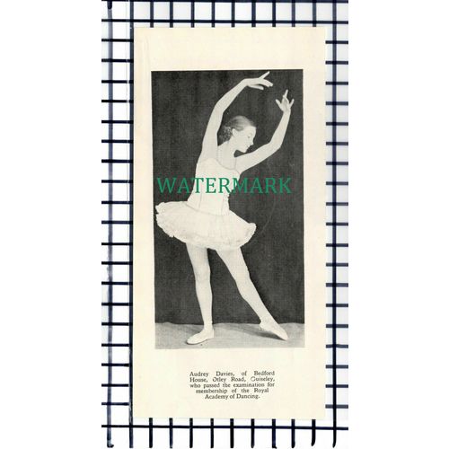 C7081) Audrey Davies Bedford House Otley Road Guiseley Ballet - 1936 Cutting
