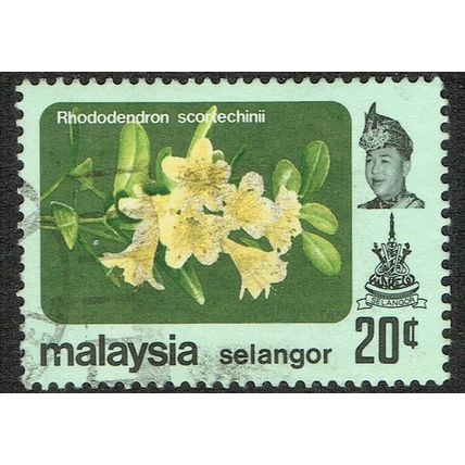 Selangor 1979 Flowers 20c Multicoloured SG163 FU