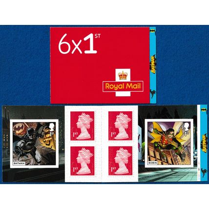 GB 2021 PM82 CYLINDER Batman & Robin Self Adhesive 1st Class Booklet - SBP2i