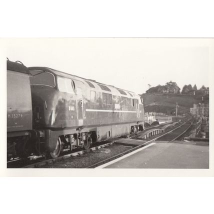 M35279 Train At Unidentified Station Vintage Railway Photo
