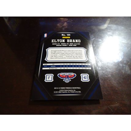 2013-14 Pinnacle Basketball Card # 131 Elton Brand NM (7) Atlanta Hawks (SB)