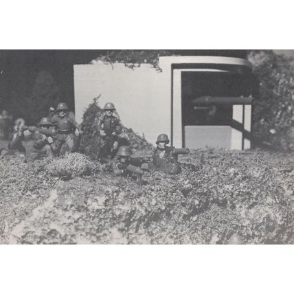 American Toy Military Soldiers On Frontline D-Day USA Postcard