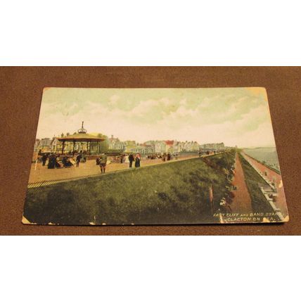 1907 fr Ross series Postcard - East Cliff & Bandstand @ Clacton On Sea - Essex