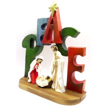 Peace Christmas Nativity Scene Ornament Figurine 23 CM Gift Decor Decoration