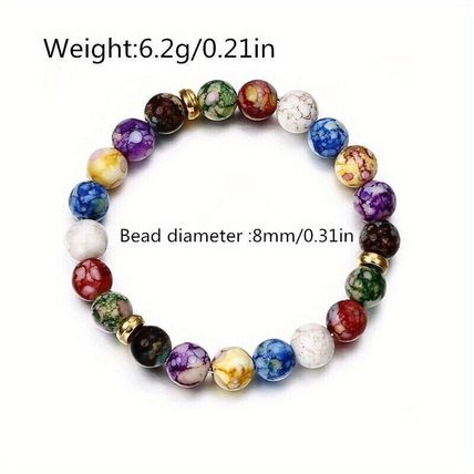 Seven Chakra Energy Stone Unisex Bracelet Promotes Emotional/Physical Well-being