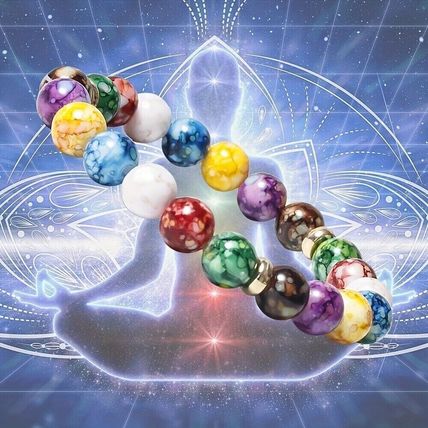 Seven Chakra Energy Stone Unisex Bracelet Promotes Emotional/Physical Well-being