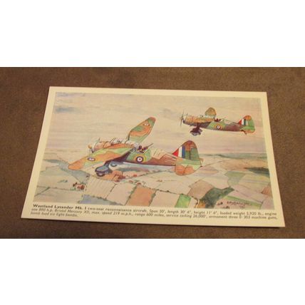 J.Salmon postcard - World War 2 RAF Westland Lysander