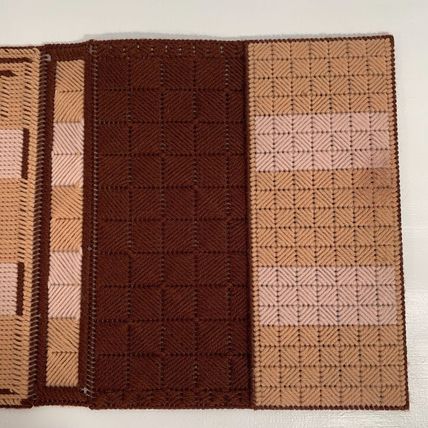 Vintage Retro 1970s Kitsch Needlepoint Telephone Book Cover MCM Granny Core 70's
