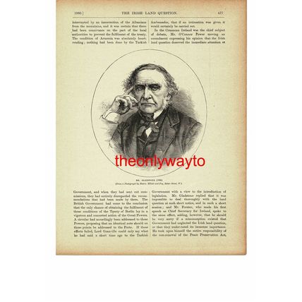 William Gladstone In 1880, Book Illustration (Print), c1895