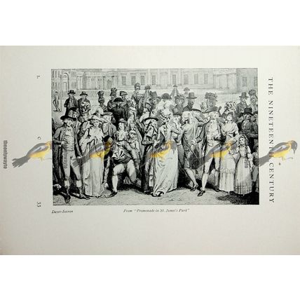 Promenade In St Jame's Park, Dayes-Soiron, Fashion Book Illustration, 1909