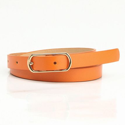 Simple Versatile Women's Multi-color Thin Belt New Sweet Dress Pu Belt