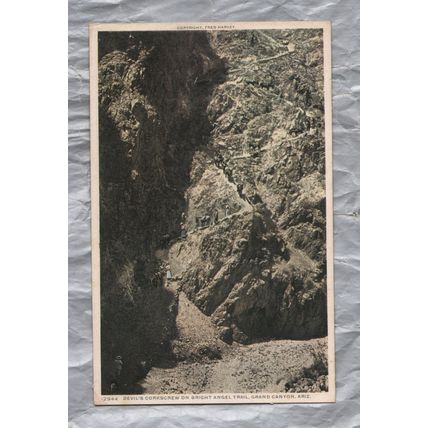 Devil`s Corkscrew On Bright Angel Trail, Grand Canyon, Ariz - Info Postcard