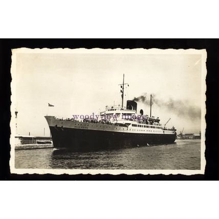 f1520 - French Ferry - Ville D'Alger , built 1935 - postcard