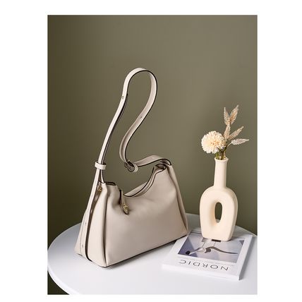 Oversize Genuine Leather Tote Women Weekender Bag Shopper Handbag White