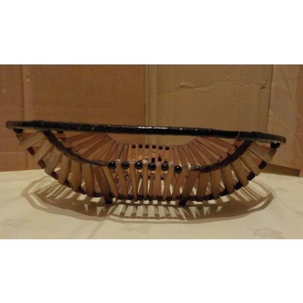 1960's Teak & Coated Metal Fruit Basket