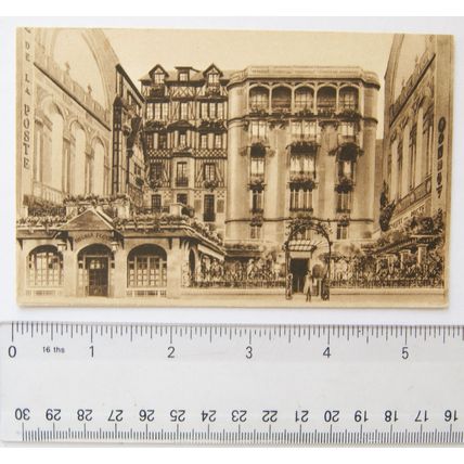 1958 postcard Rouen, L'Hotel de la Poste et le Relais Fleuri
