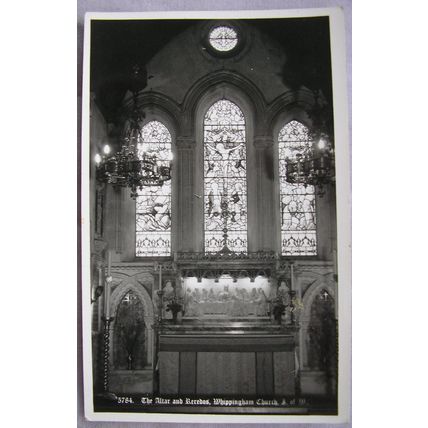 vintage postcard Altar & Reredos, Whippingham Church