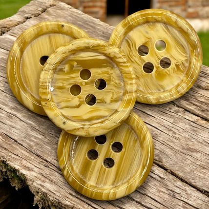 Resin Wooden Grain Looking Buttons 3 Sizes 4 Hole Sewing Knitting 15mm 20mm 25mm