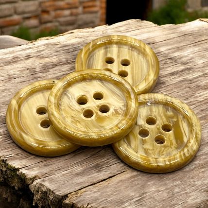 Resin Wooden Grain Looking Buttons 3 Sizes 4 Hole Sewing Knitting 15mm 20mm 25mm